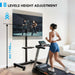 Floor TV Stand with Mount for 13-50 Inch Screens, Tilting and Height Adjustable Floor Monitor Stand Mount, Portrait to Landscape, Portable TV Stand with Shelf Holds up to 77Lbs Max VESA 200X200Mm