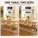 63"-83" Extendable Dining Table for 6-8 People, Natural Oak