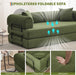 Corduroy Green 79 Inches InterchangeablePlus Sofa Bed