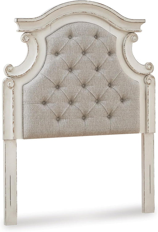 Realyn Upholstered Tufted Cottage Headboard ONLY, Twin, Vintage White