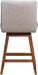 Basila Modern Farmhouse 26" Seat Height Swivel Bar Stool for Kitchen Island Counter in Brown Oak Wood with Taupe Fabric
