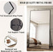 76"X34" Rectangle Full Body Floor Mirrors, Full Length Mirror Hanging or Leaning, Aluminum Alloy Frame Wall Mirror for Bedroom, Dressing Room, Black