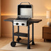 Propane Gas BBQ Grill 2-Burner Barbecue Grills with Cast Iron Frying Pan and Grates Combo, 16000 BTU Output Stainless Steel Grill for Outdoor Cooking, Patio, Backyard Party