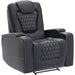 Black Power Recliner with USB, Cup Holders, Storage