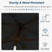 6.5'X10' Rectangular Patio Outdoor Umbrella,Large Coverage with Push-Button Tilt & UV Protection,Sturdy Ribs for Deck,Lawn,Pool,Backyard