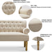 Modern Beige Velvet Loveseat