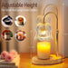 Electric Candle Warmer Lamp with Timer - Flame-Free 4-Level Dimming, Height Adjustable Gifts for Mom Women Friend, Birthday Housewarming Home Bedroom Decor