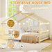 Full Size Premium Solidwood House Bedframe Rooftop