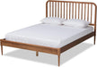 Neilan Modern and Contemporary Walnut Brown Finished Wood Queen Size Platform Bed