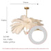 Luxury LED Ostrich Bird Feather Chandelier Lamp White Living Room Ceiling Light Home Decoration Hanging Lighting Fixture