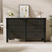 47" Wide Fluted 6 Drawer Dresser for Bedroom, Black