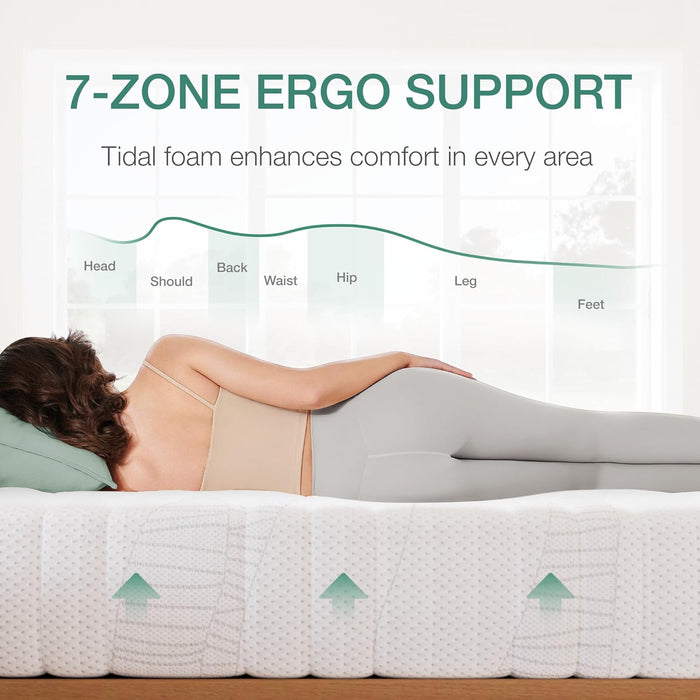 12 Inch Queen Size Mattress in a Box with Advanced Cooling Gel Memory Foam Bed with Charcoal Support Layer, Medium-Firm Pressure Relief & Motion Isolation for Balanced Support