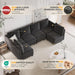 Modular Sectional Sofa Middle Seat Module Couch Side Sectional Free Configuration Middle, Dark Gray