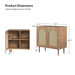 Emily 30.2'' 2 - Rattan Door Accent Cabinet with Solid Wood Legs