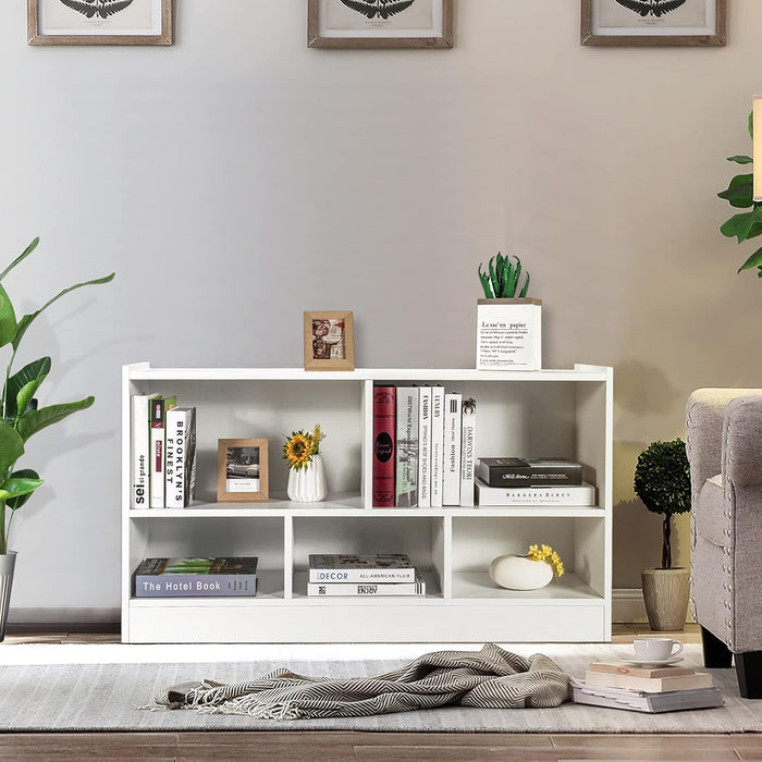 White 44 Inches Multifunctional Engineered Cube Bookcase