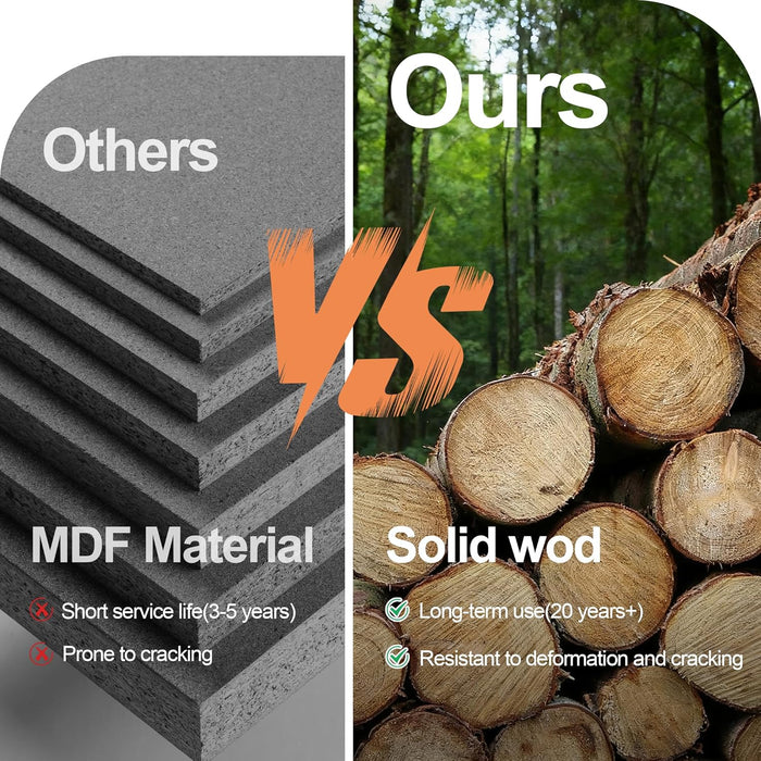 Solid Wood Murphy Bed without Mattress: Solid Wood Queen Murphy Bed with Storage Drawer and Built-In USB Charging Station, Hidden Bed Furniture for Multipurpose Area, Diamond Ivory White-22