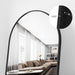Floor Length Mirror, 76"X34" Arch Full Length Mirror Hanging or Leaning, Body Mirrors with Stand, Arched-Top Wall Mounted Mirrors with Aluminum Frame for Bedroom (Black)