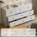 PureWhite Nine Drawer Dresser 59 Inches StorageBin