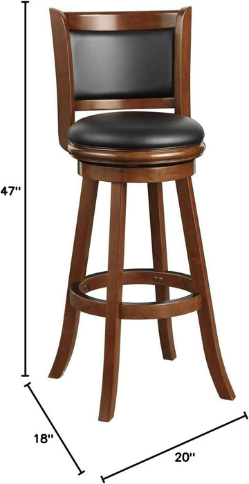 Augusta Extra Tall Swivel Bar Stool, 34-Inch, 1-Pack, Cherry