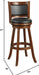 Augusta Extra Tall Swivel Bar Stool, 34-Inch, 1-Pack, Cherry