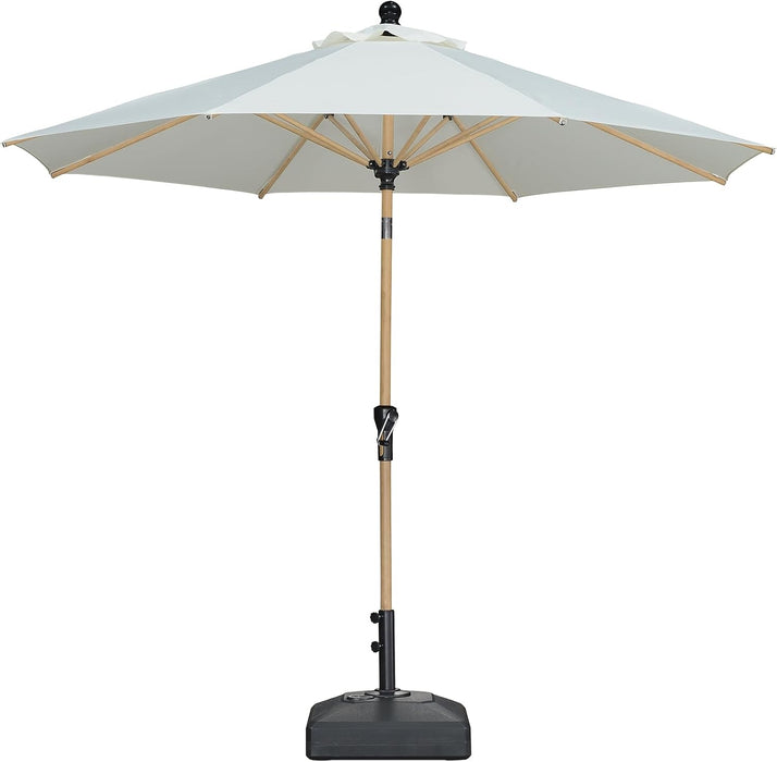 Patio Umbrella 10Ft Market Table round Push Button Tilt, Cream