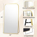 Oversized Full Length Mirror 76"X34" Arched Floor Standing Mirror