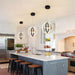 Black Gold Chandelier 11.8Inches Pendant Light Fixture