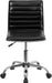 Alan Low Back Designer Armless Black Ribbed Swivel Task Office Chair