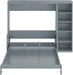 Murphy Bed Wall Bed, Fold-Down Wall-Mounted Bed with Desk and Bookshelf, Space-Saving Guest for Small Rooms, Easy Assembly, Full/Queen Size (Gray, Full)