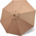 Patio Umbrella 9 Ft Replacement Canopy for 8 Ribs-Khaki