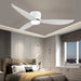 Led 6-Speed High Wind Ceiling Fan Ceiling Fan Light Strip Modern White/Wood Grain Color Bedroom Living Room Courtyard 110V-220V