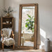 Wooden Full Length Mirror, 55"X22" Solid Wood Frame Floor Mirror, for Farmhouse, Bedroom, Living Room, Entryway Decor, Leaning or Hanging