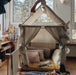 Wooden Indoor and Outdoor Playhouse/Kids Playhouse/ Canvas Teepee Tent/ Christmas Toddler Gift