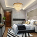 Gold Crystal Chandelier 22.9in Ceiling Pendant Light