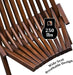 Wooden Folding Tamarack Chairs, FSC Certified Acacia Low Profile Adirondack Chairs, Wood Folding Chair for Outdoor, Patio, Porch, Pool, Backyard, Garden, Balcony and Deck - Chestnut - Single