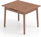 40"-52" Solid Wood Extendable Dining Tables for 2-6 Walnut