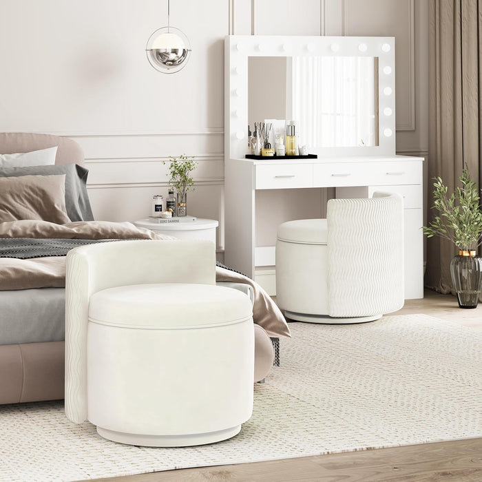 Extraordinary Velvet 360 Degree Swivel Vanity Chair
