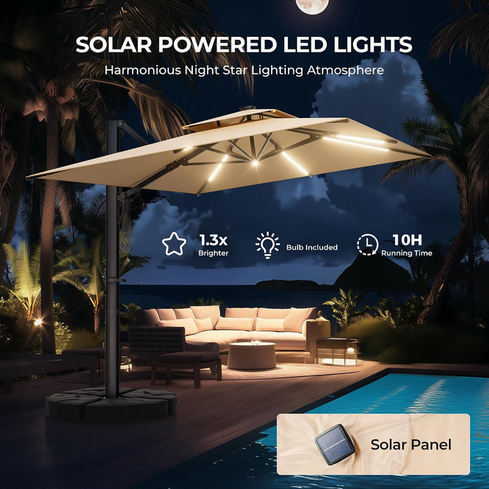 Rectangular Patio Umbrella with Base Included