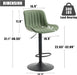 Bar Stools Set of 2 Counter Height Barstools with Backs Swivel Faux Leather Kitchen Island Bar Chair Modern Adjustable Breakfast Taburetes De Bar Padded Sillas Para Barra De Cocina Olive Green