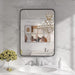 Matte Black Industrial Framed Bathroom Mirror 22x30