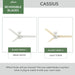 Cassius 52 Inch Contemporary Indoor Outdoor Ceiling Fan