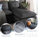 110" Modular U-Shaped Sectional Sofa  Black