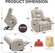 Power Lift Recliner Chair for Elderly with Massage & Heat, Chenille, Beige