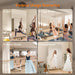 67" X 40" Large Full Length Rolling Mirror with Wheels, White
