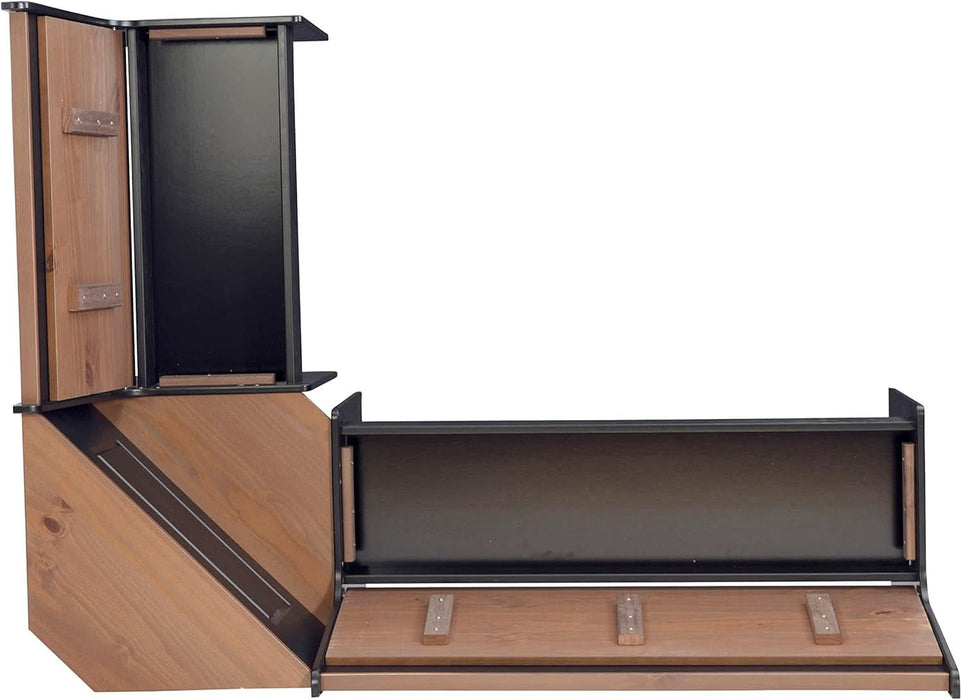 Black and Pecan Breakfast Dining Set Ardmore Nook