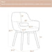 Mid Century Modern Dining Chairs Set of 2 & 4 & 6 Comfy Accent Chair Upholstered Kitchen Dining Living Room Chairs for Bedrooms Waiting Room Home Arm Desk Chair No Wheels (Wool White, 2)