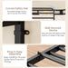 Bunk Bed Twin over Twin, Metal Bunk Beds with Desk & Power Outlet, Heavy-Duty Twin Bunk Beds with Storage Rack, Bunkbeds Frame with Safety Guardrail & Ladders for Juniors, No Box Spring Needed, Black
