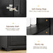 60" Buffet Cabinet with Storage, 4 Doors Sideboard Buffet Cabinet with Adjustable Shelves, Modern Coffee Bar Console Table for Living Room, Kitchen, Entryway, Black
