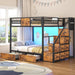 FullOverFull BunkBed WithStairs IndustrialGrade SteelFrame