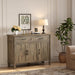 48 Inch Sideboard Buffet Cabinet with Storage, Washed Grey